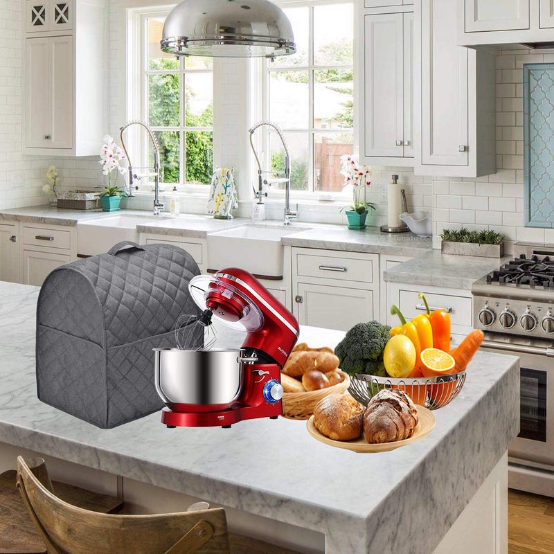 NALAN Stand Mixer Dust Cover with 3 Pockets Compatible with KitchenAid Tilt Head, Easy Cleaning,Can Ironable (Dark Gray, Fits for 4.5-Quart and All 5-Quart) - Image 5